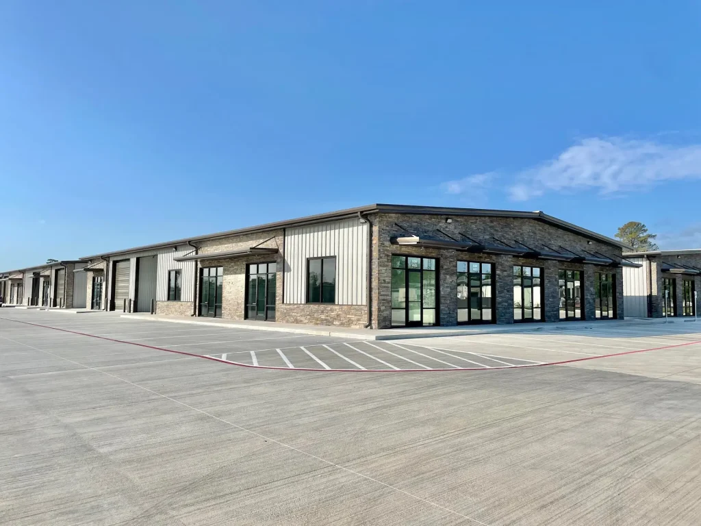 Exterior view of a commercial property managed by Strat Property Management